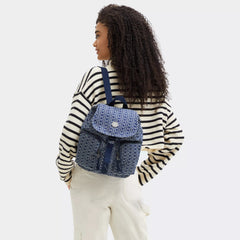Anto Small Printed Denim Backpack